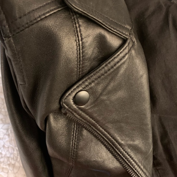 Madewell perfect leather Moto jacket true black, size XS - Picture 11 of 15